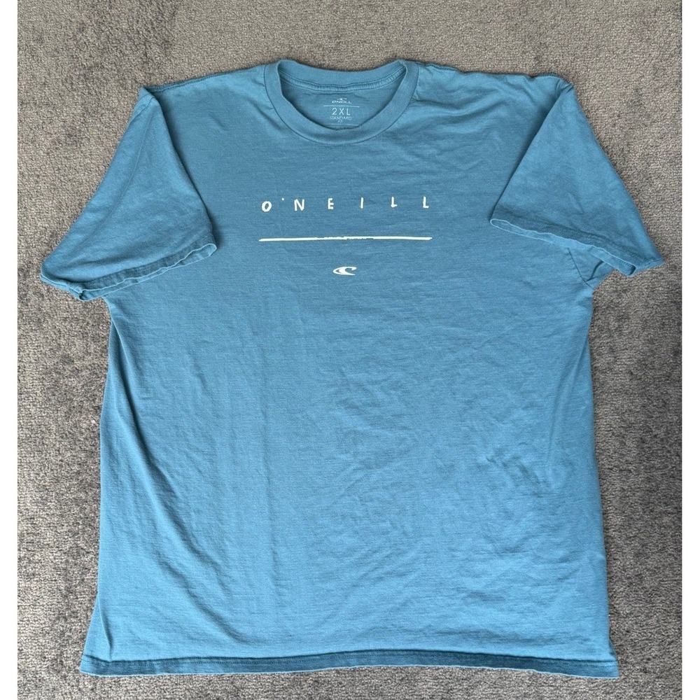 ONeill Mens 2XL Graphic Tee Blue Teal Standard Fit Short Sleeve Cotton T-Shirt